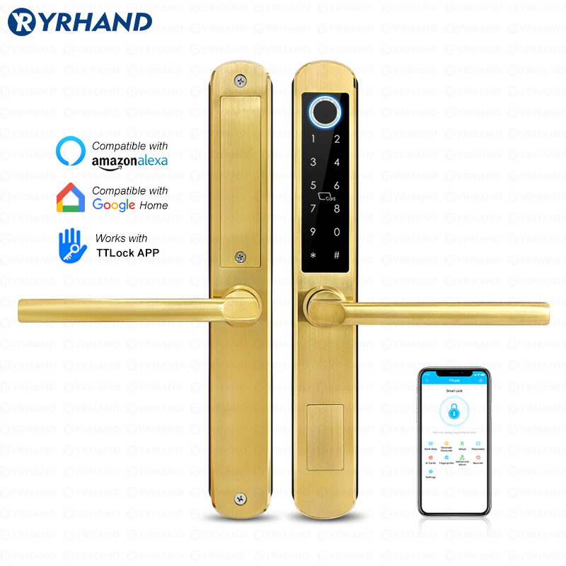 Furniture Sliding Door Hardware - IP66 Złota stal nierdzewna Przesuwane szkło