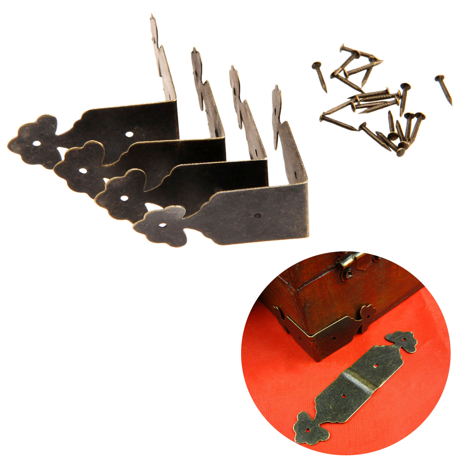 Furniture Hardware Covers - 4 sztuk dekoracyjne zabezpieczenie narożników żelaza