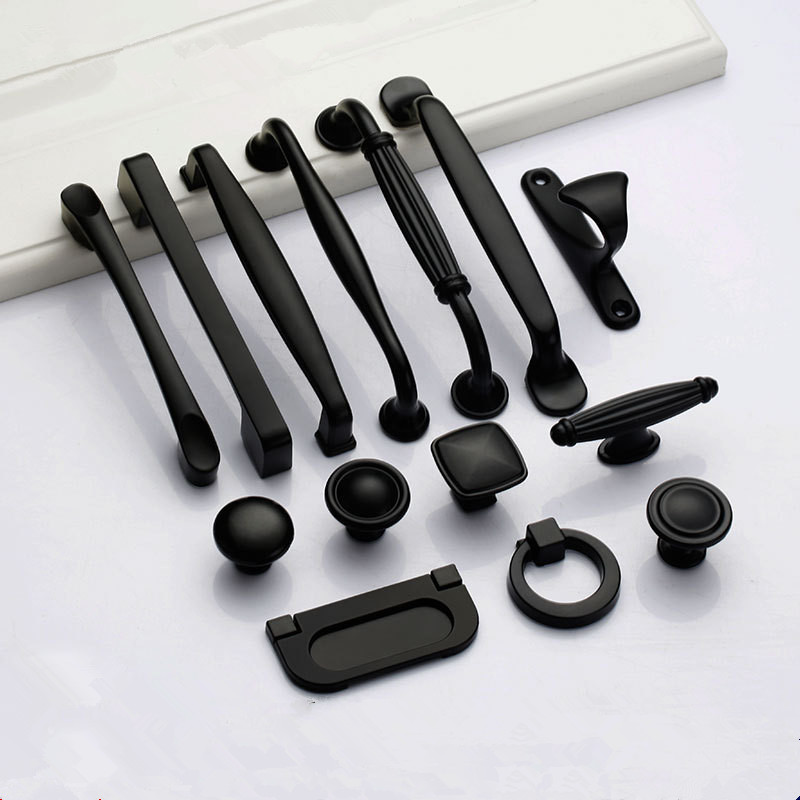 Furniture Hardware Drawer Pulls - Czarne uchwyty do gałek do szafek