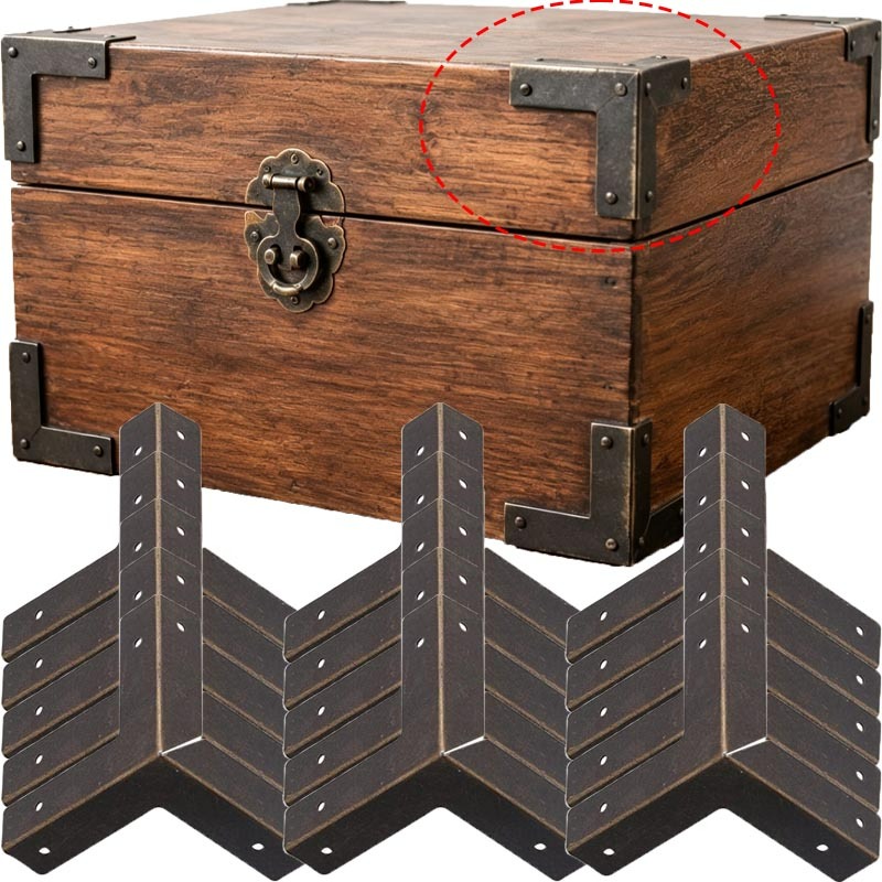 Furniture Hardware Covers - 4/16 szt. Antyczne brązowe narożniki ochronne,