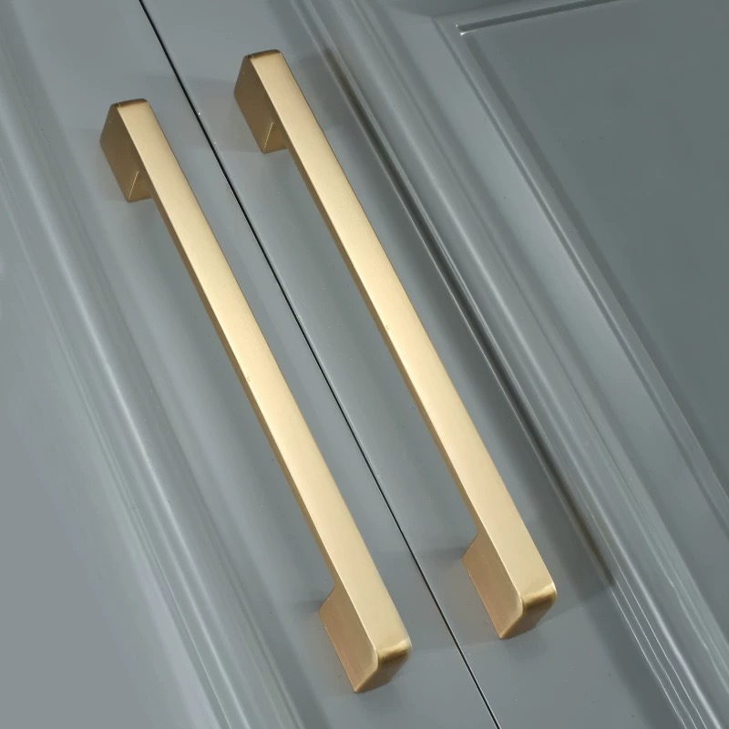 Furniture Hardware Drawer Pulls - Złote szczotkowane okucia do szafek kuchennych