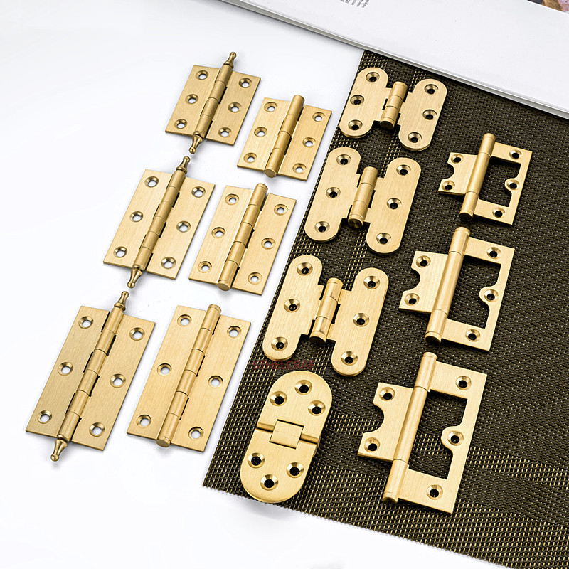Furniture Hardware Brass - 2 szt. Mosiężne zawiasy do drzwi