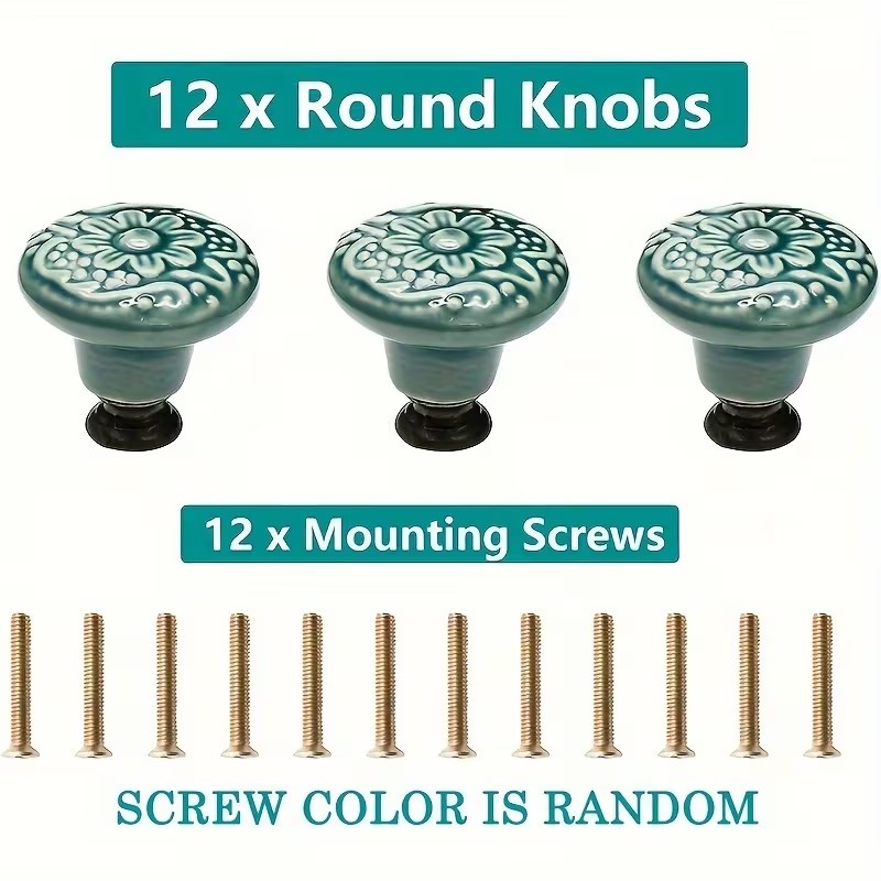 12 szt. ceramicznych gałek do  – Furniture Hardware Feet recenzja i cena