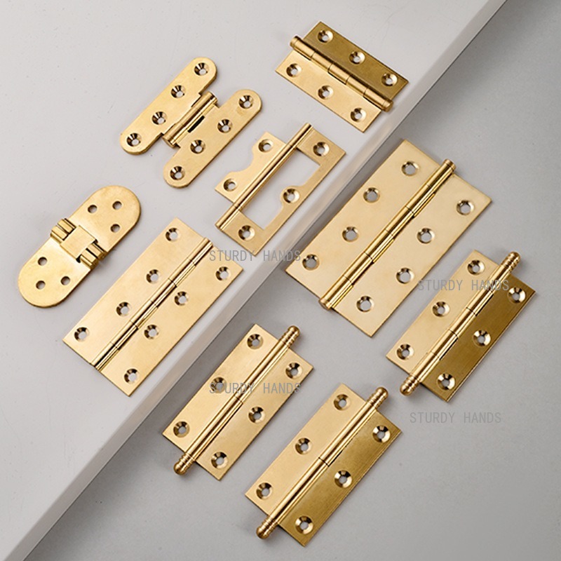 10 szt. Mosiężne Zawiasy, Złot – Furniture Hardware Brass recenzja i cena