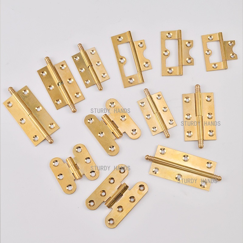 10 szt. Mosiężne Zawiasy, Złot – Furniture Hardware Brass recenzja i cena