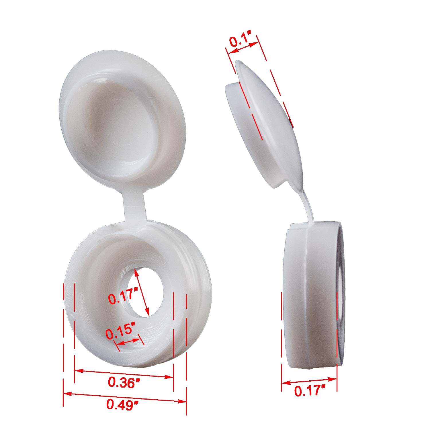 Biała plastikowa zakrętka na z – Furniture Hardware Covers recenzja i cena