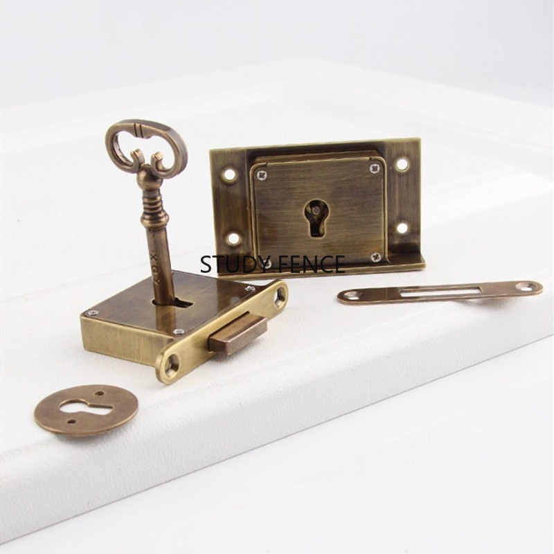 1 szt. Antyczny metalowy zamek – Furniture Hardware Brass recenzja i cena
