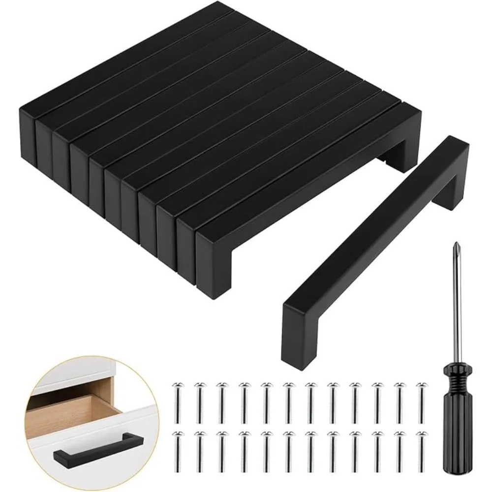 6/18 szt. Kwadratowe uchwyty m – Furniture Hardware Drawer Pulls recenzja i cena